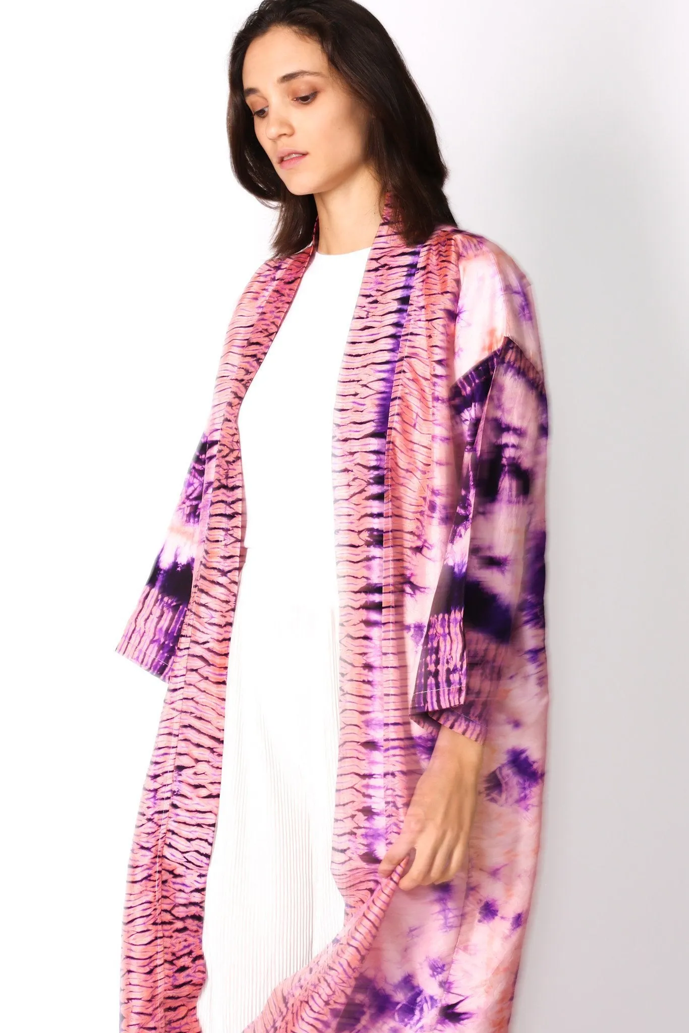 100% SILK HAND BATIK KIMONO DUSTER SASHA