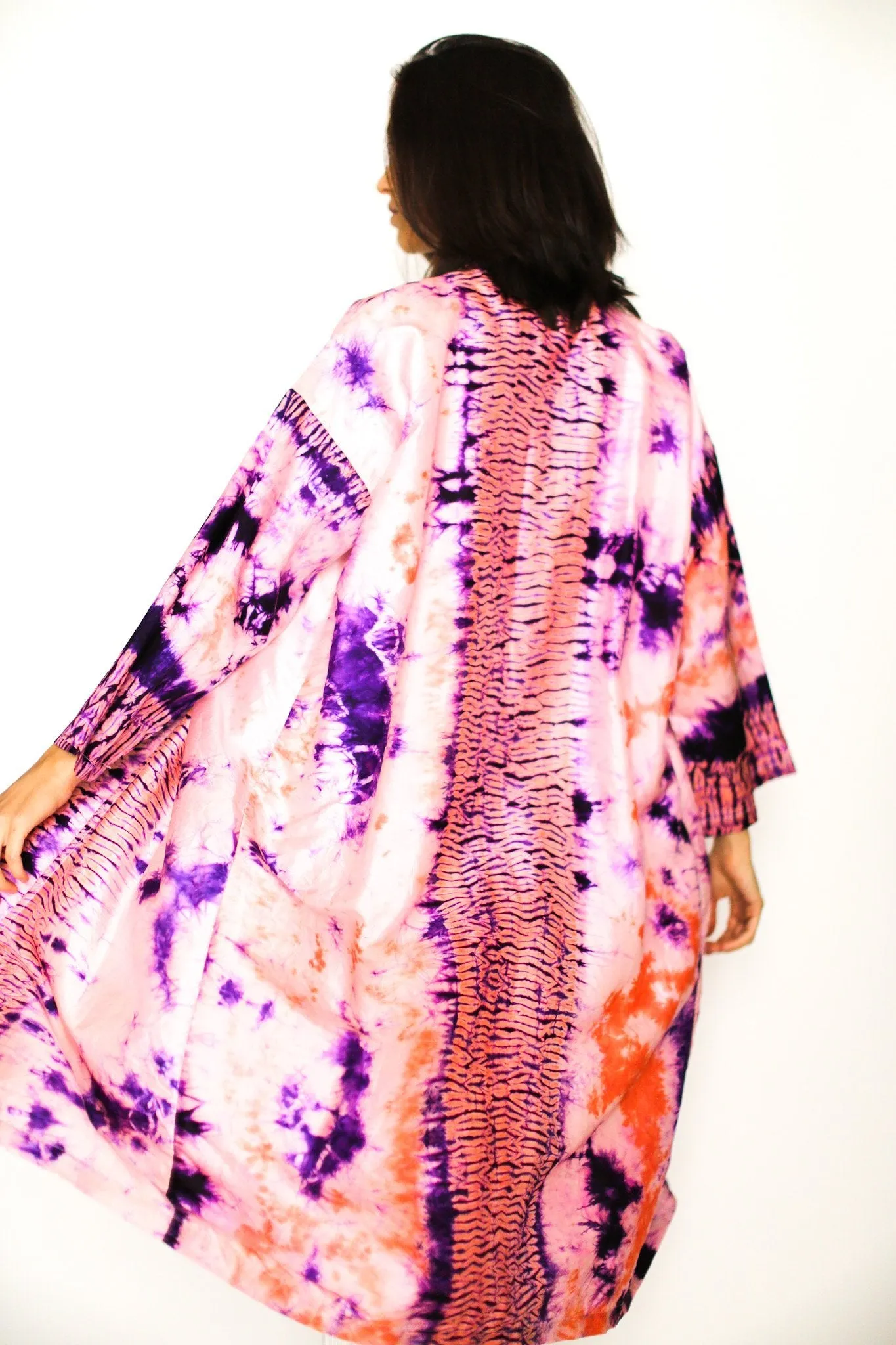 100% SILK HAND BATIK KIMONO DUSTER SASHA