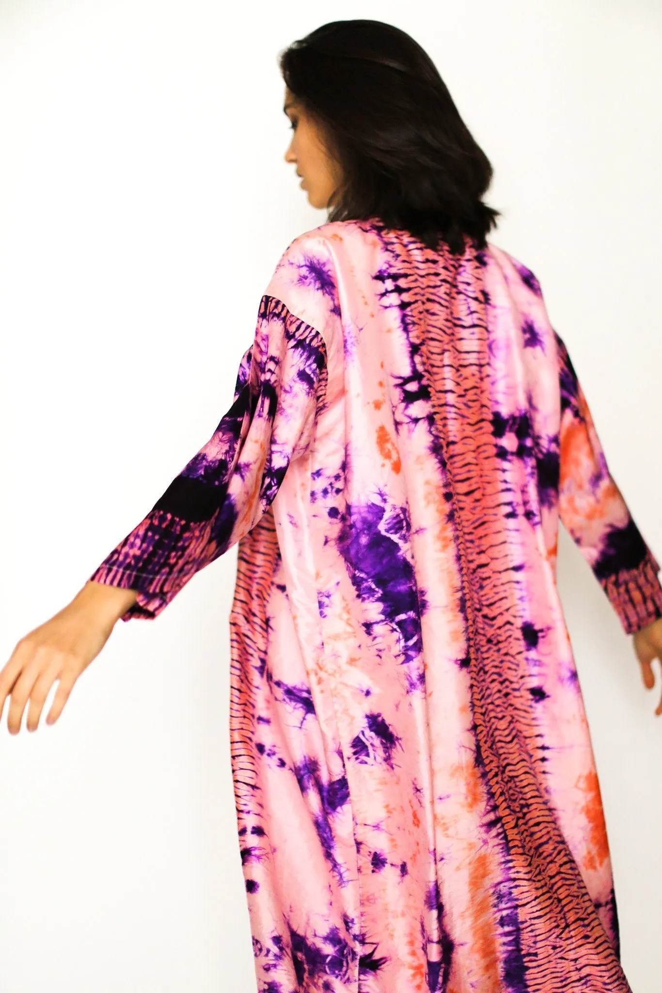 100% SILK HAND BATIK KIMONO DUSTER SASHA