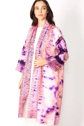 100% SILK HAND BATIK KIMONO DUSTER SASHA