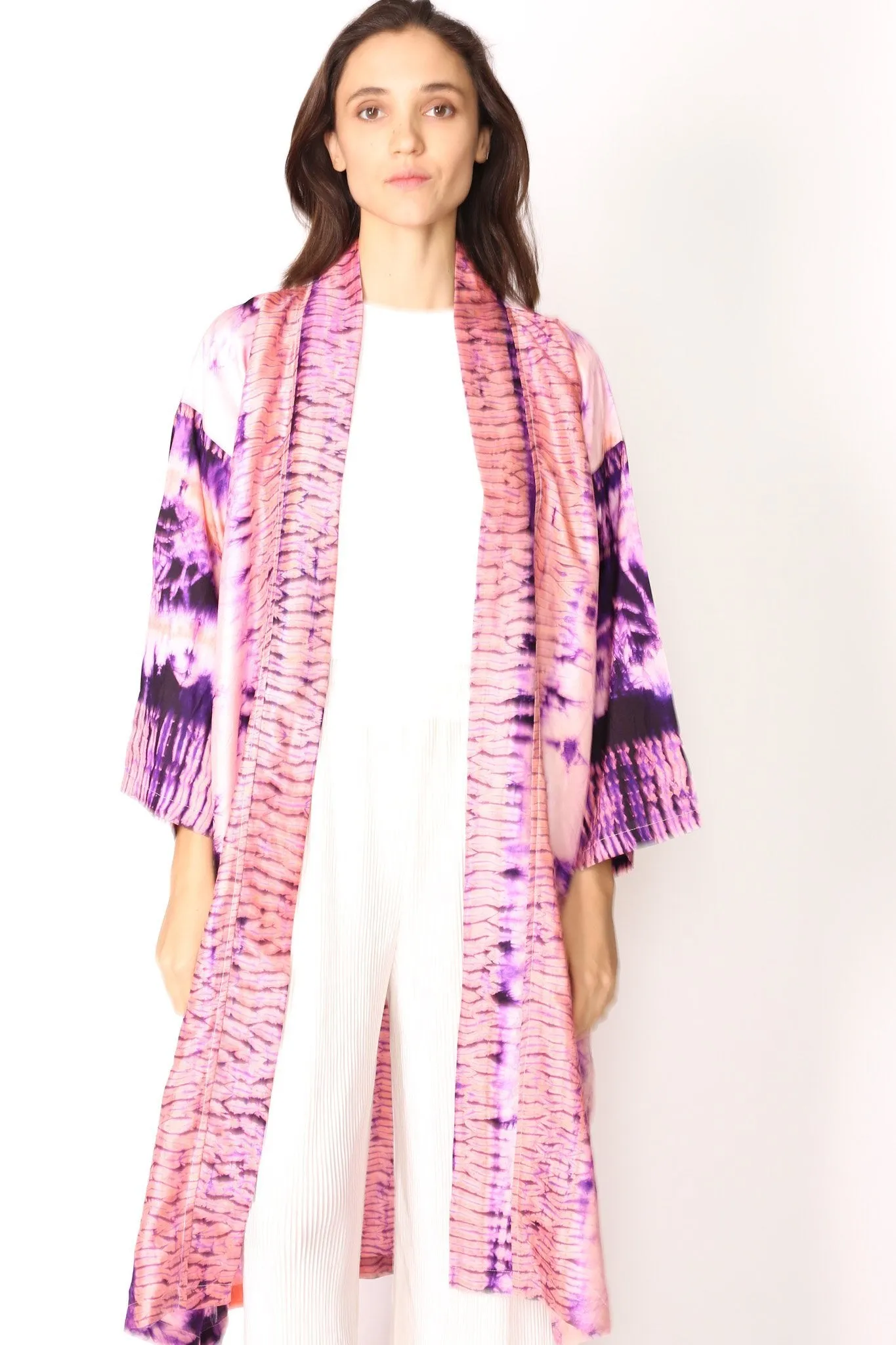 100% SILK HAND BATIK KIMONO DUSTER SASHA