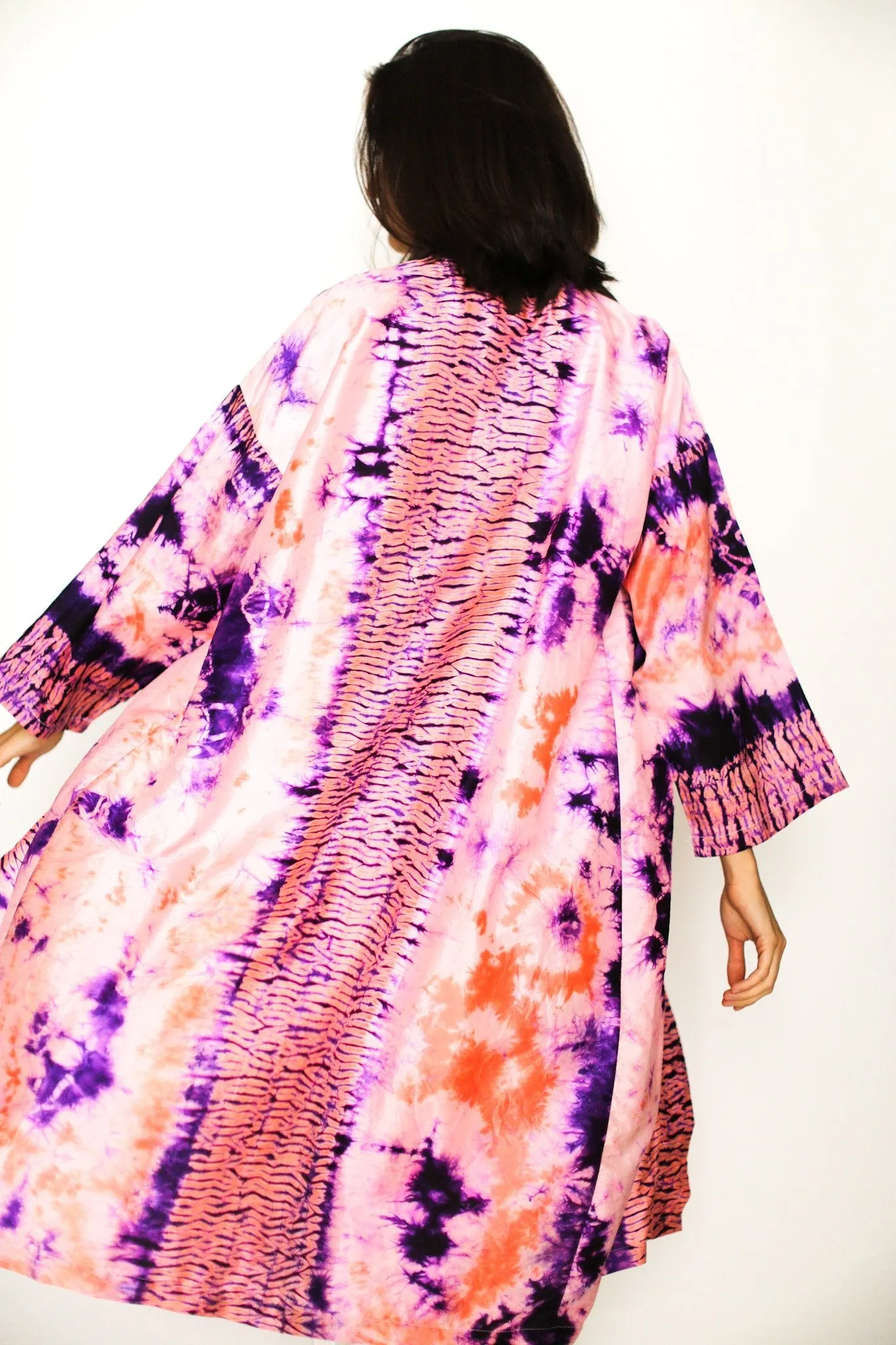 100% SILK HAND BATIK KIMONO DUSTER SASHA