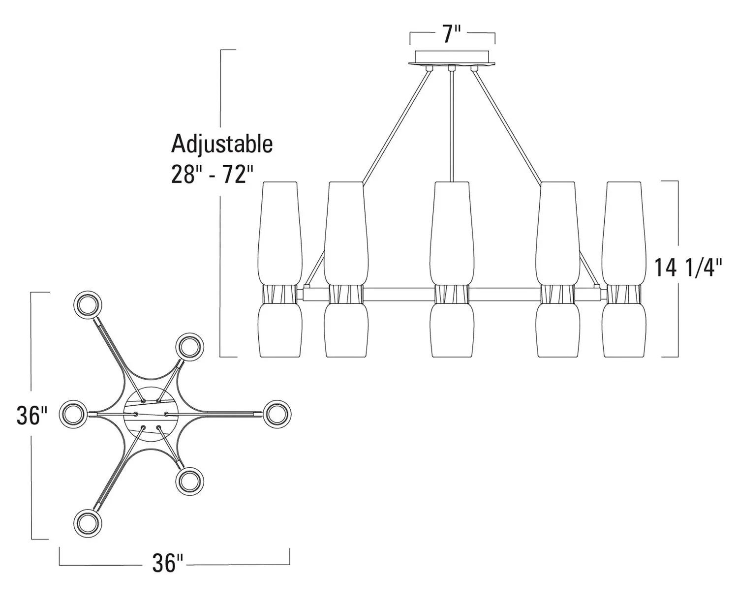 12 Light Chandelier