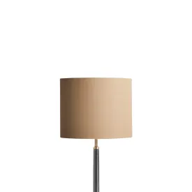 25cm drum lampshade in taupe dupion silk