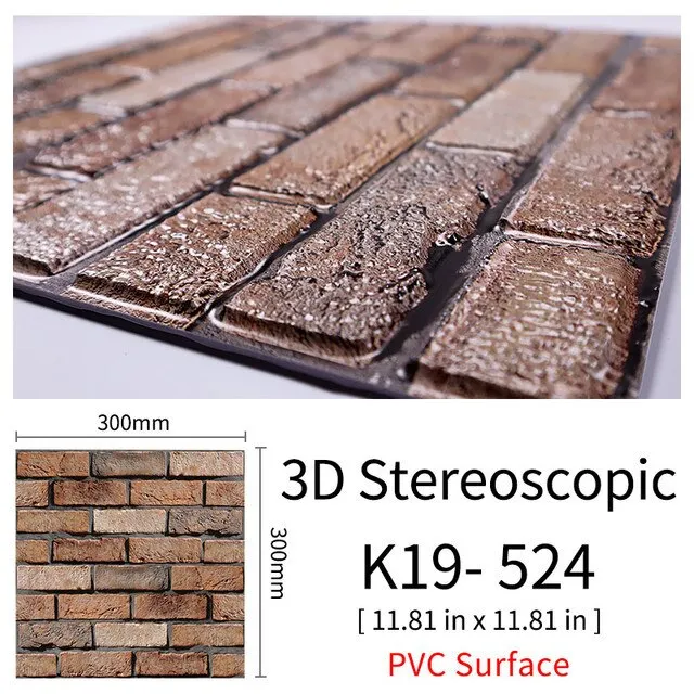 3D Self-Adhesive Cobblestone Wall Stickers