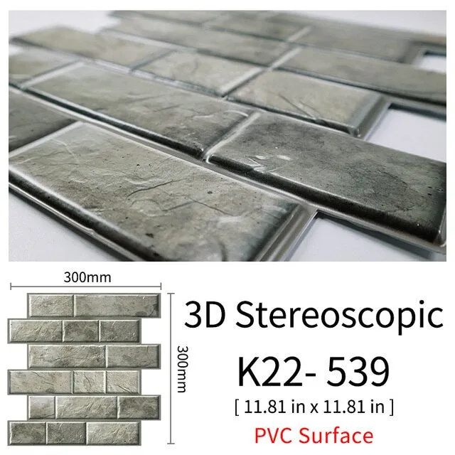 3D Self-Adhesive Cobblestone Wall Stickers