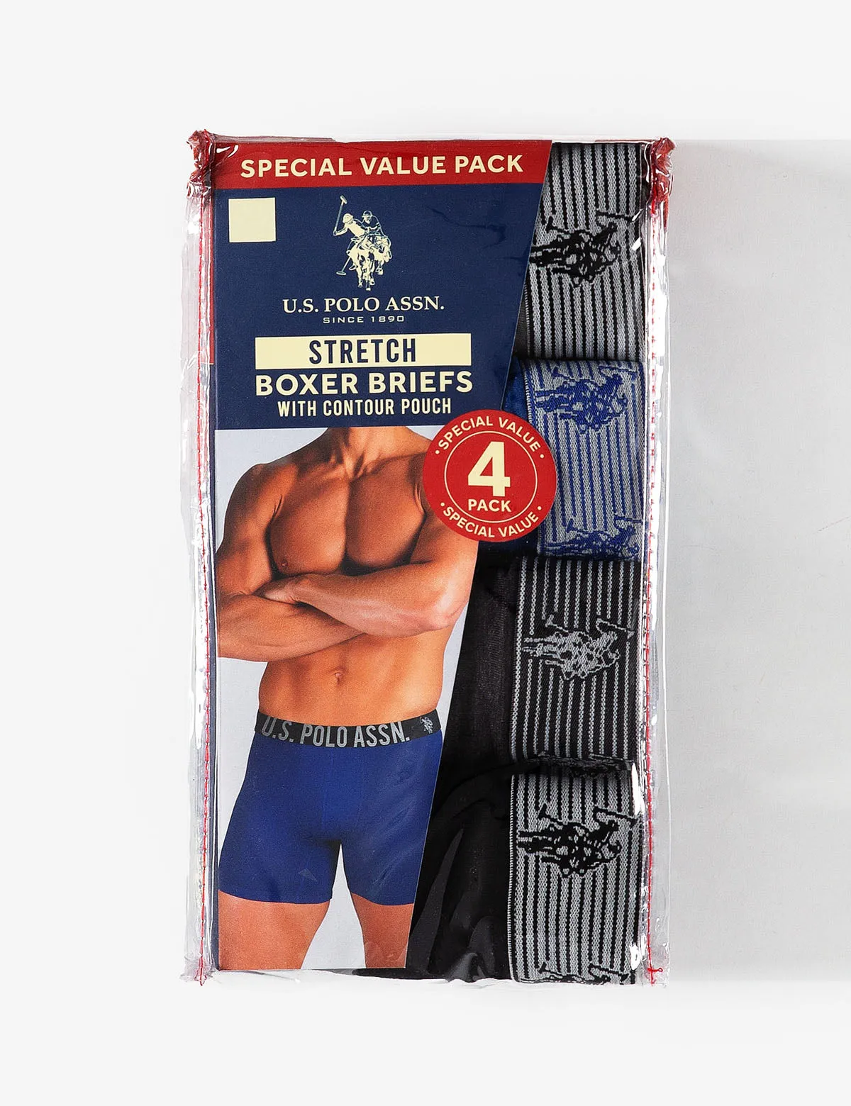 4 PACK STRETCH BOXER BRIEFS