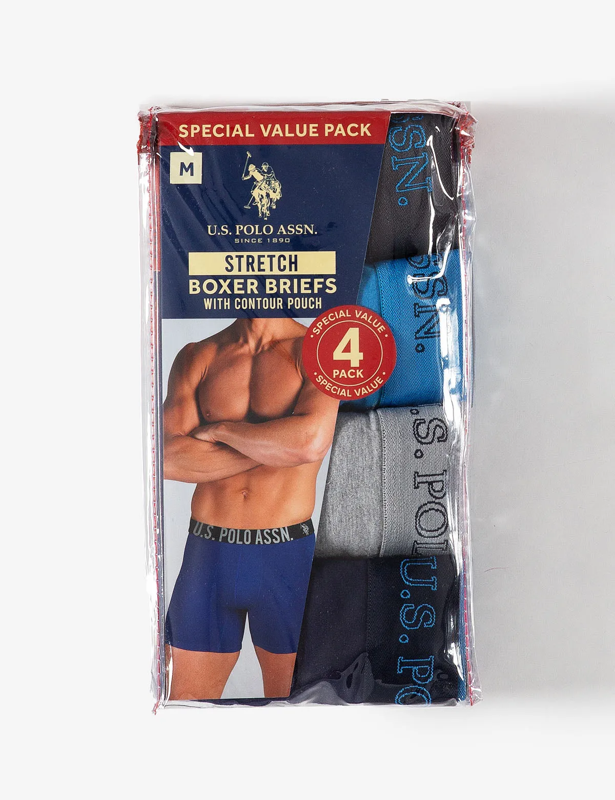 4 PACK STRETCH BOXER BRIEFS