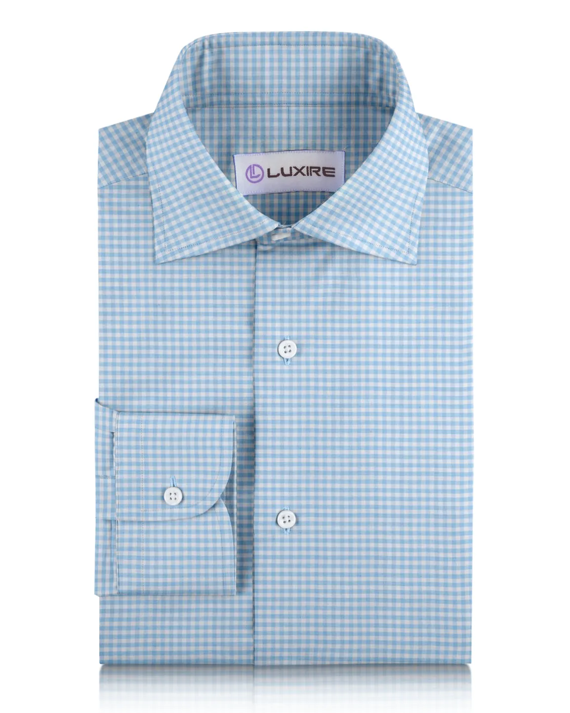 Albini: Light Blue Gingham