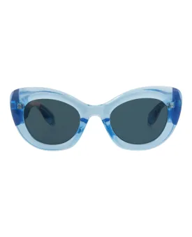 Alexander McQueen Womens Cat Eye Light Blue Light Blue Blue Fashion Designer Eyewear