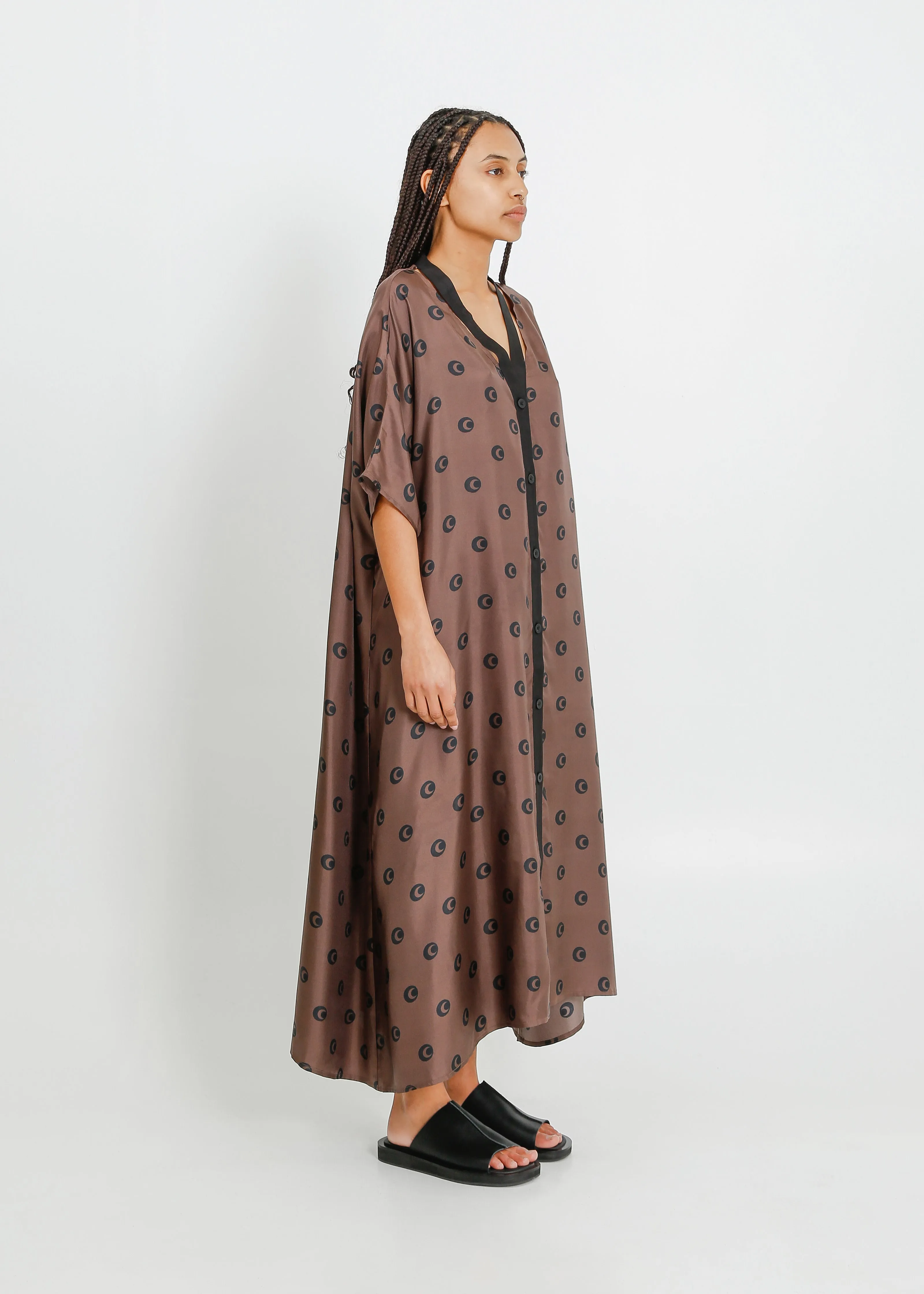 ALEXIS DRESS / MOCHA-BLACK