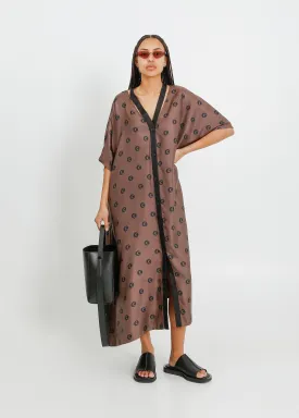 ALEXIS DRESS / MOCHA-BLACK