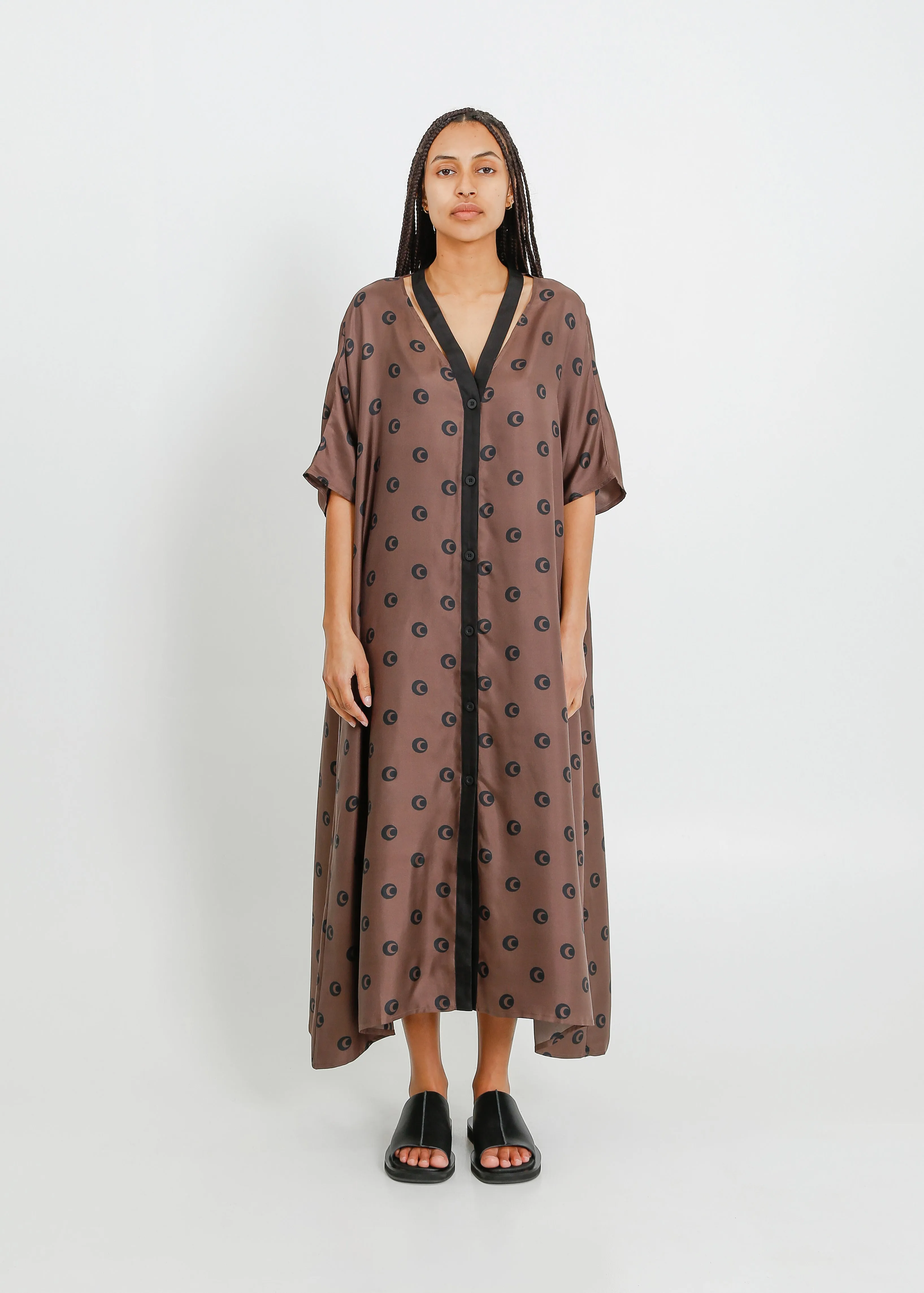 ALEXIS DRESS / MOCHA-BLACK