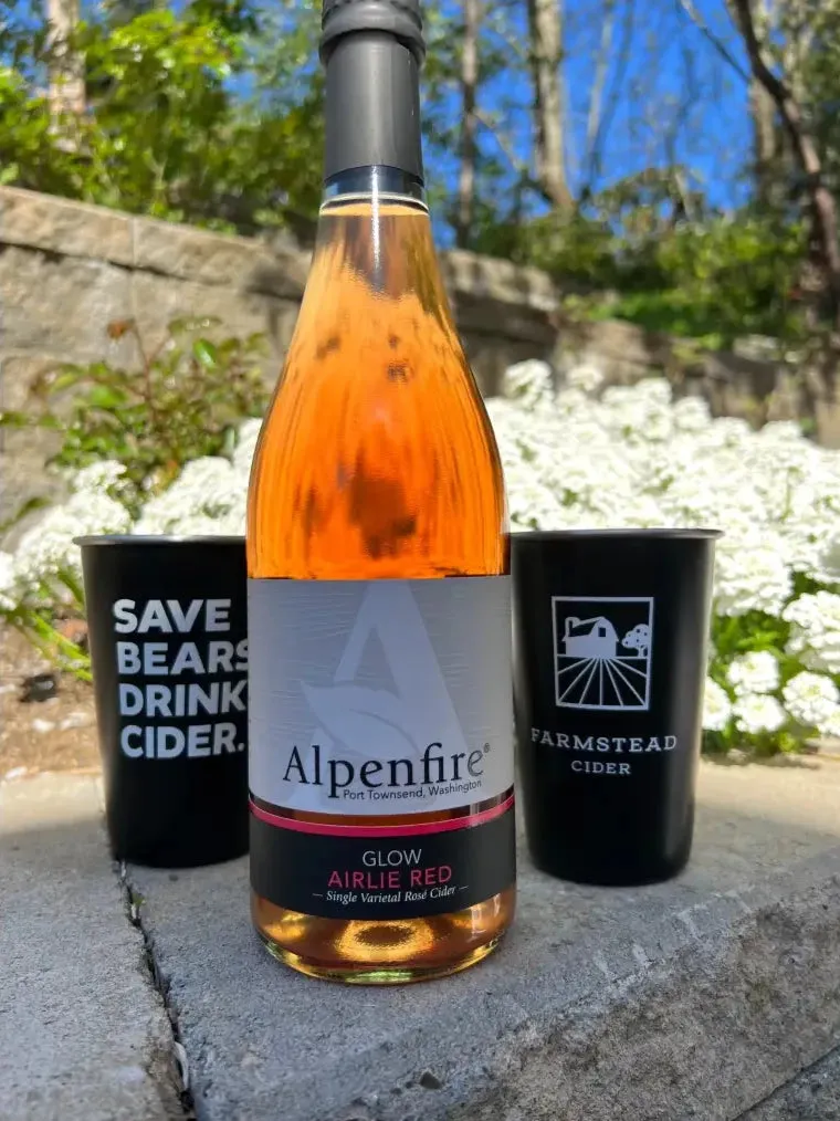 Alpenfire Cider - Glow - Airlie Red Single-Varietal Rosé 2023 (750mL)