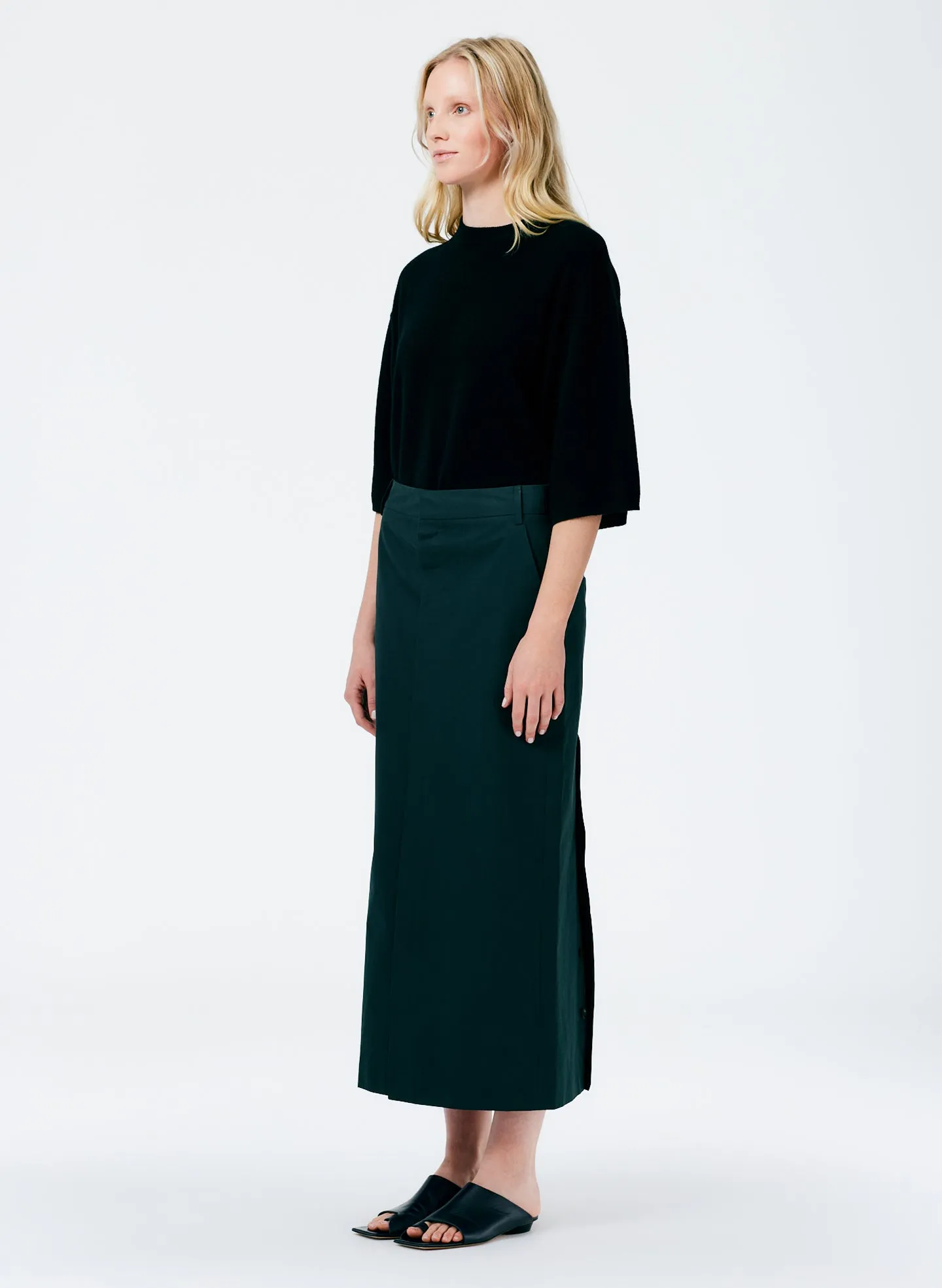 Arun Suiting Back Wrap Maxi Skirt