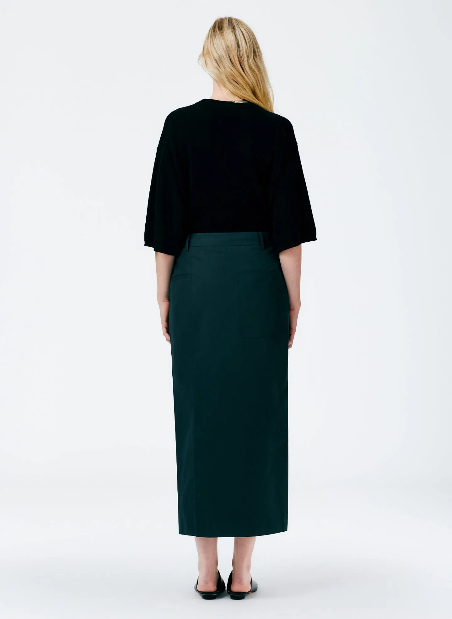 Arun Suiting Back Wrap Maxi Skirt