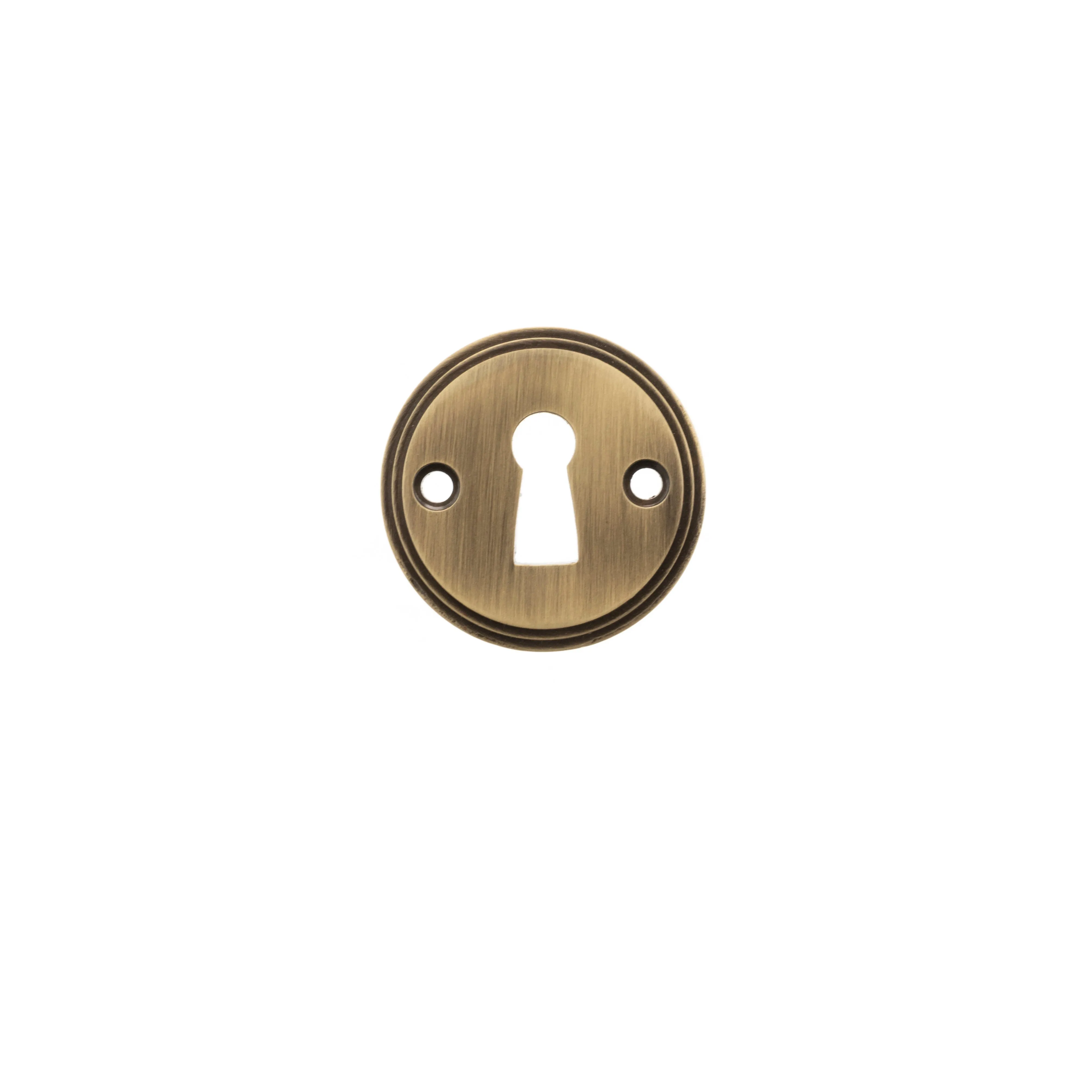 Atlantic Solid Brass Open Key Hole Escutcheon - Antique Brass