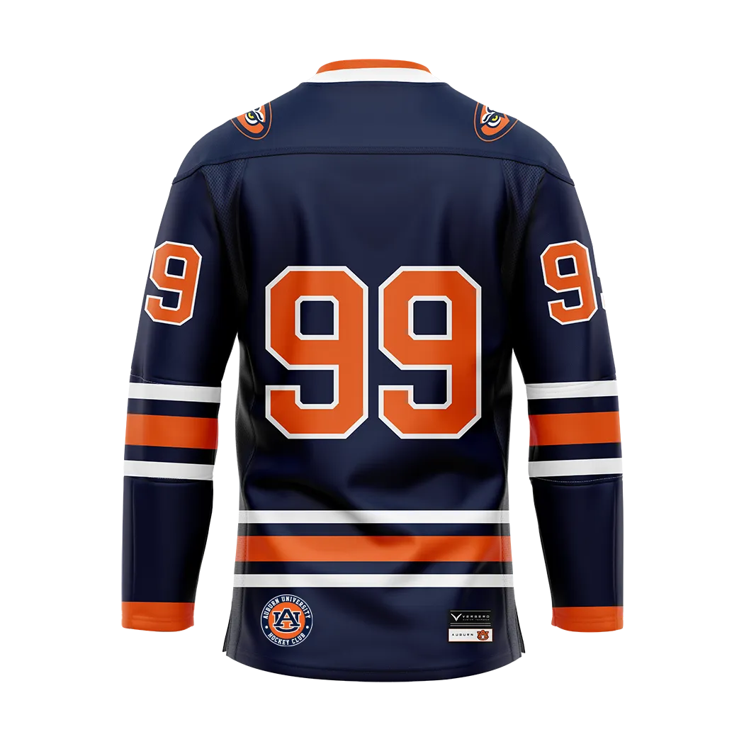 Auburn Dark Custom Sublimated With Twill Authentic Replica Jersey