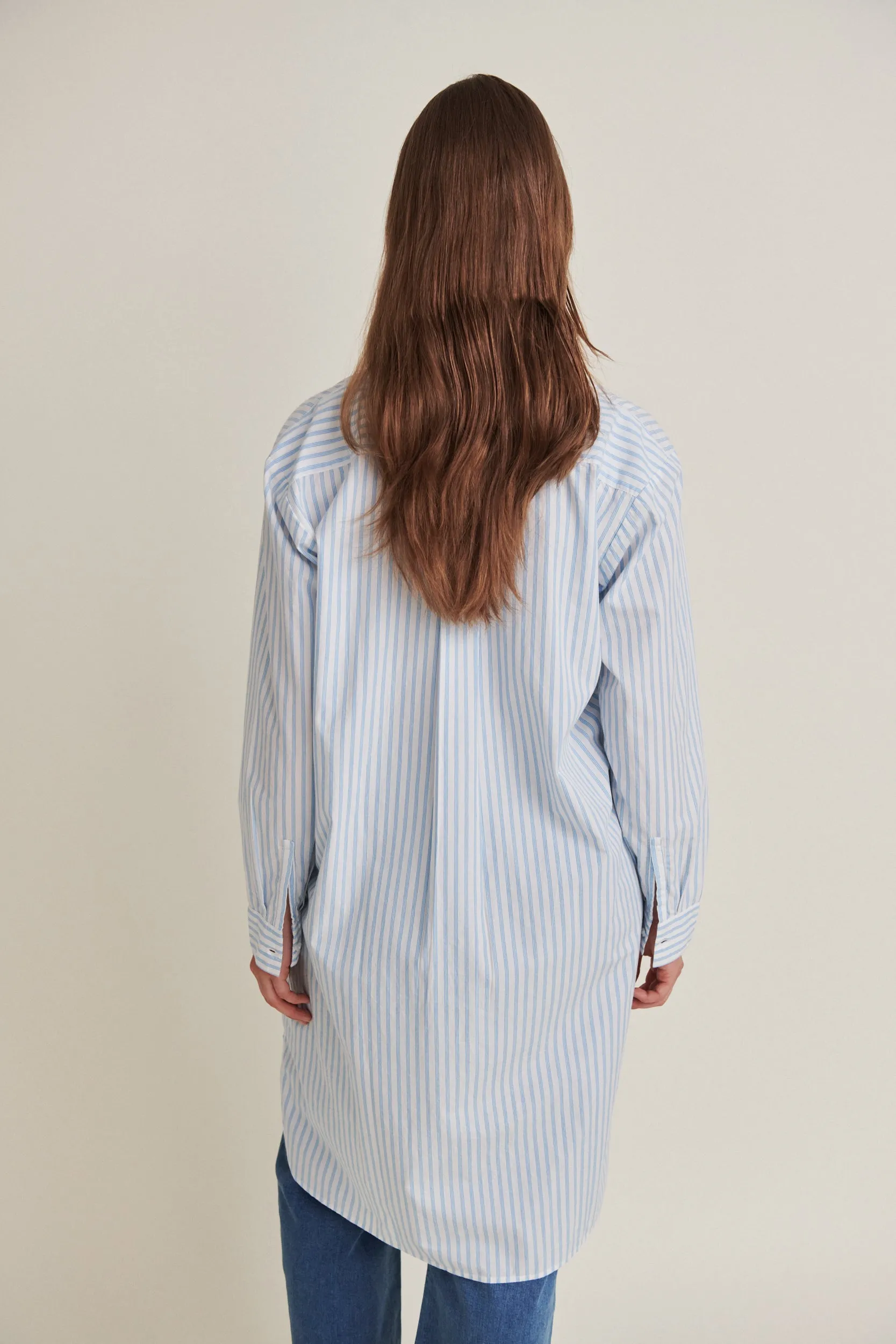 Aya Dress - Birch / Alaskan blue