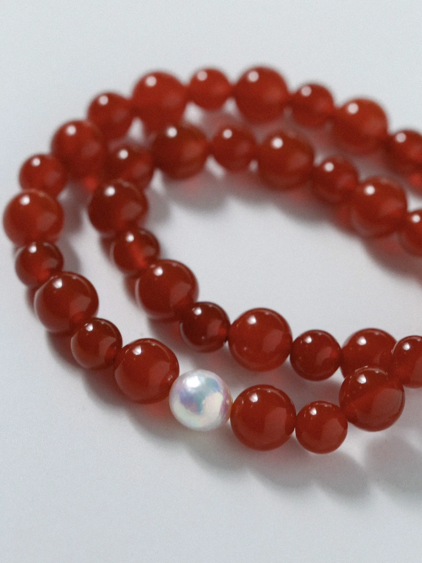 Baroque Pearl Red Onyx Necklace