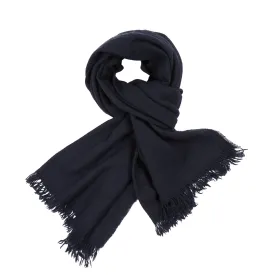 Begg & Co Kishorn Washed Cashmere Scarf in Navy