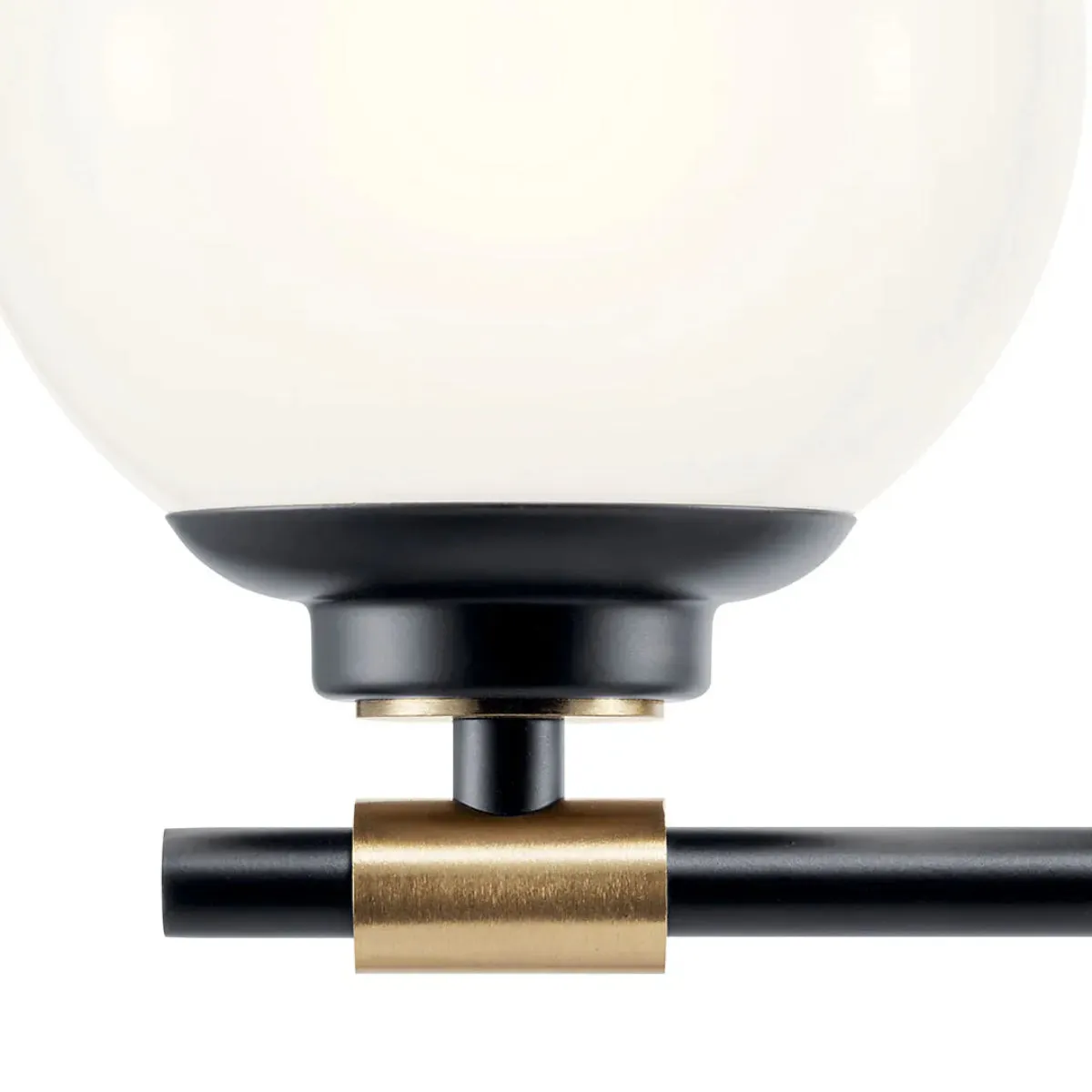 Benno 34 In 4-Lights Bathroom Vanity Light With Opal Glass, Black|Bronze Finish