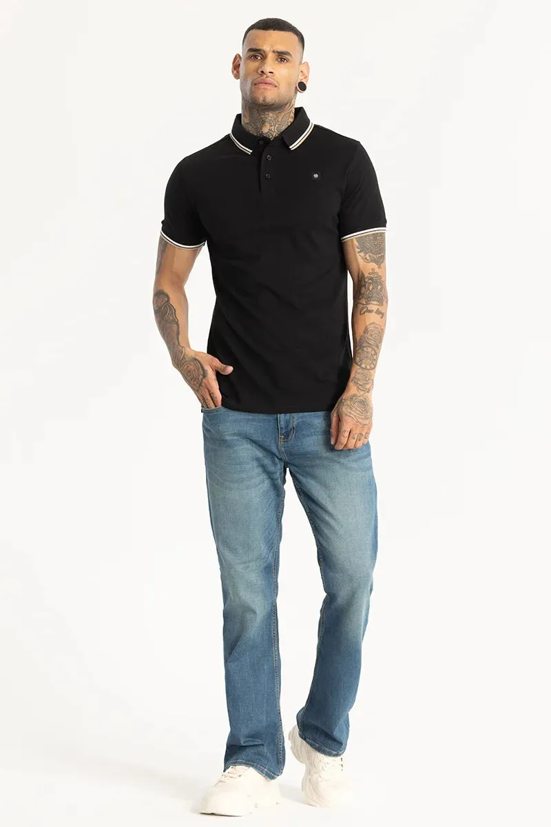 Black Slim Fit Polo T-Shirt