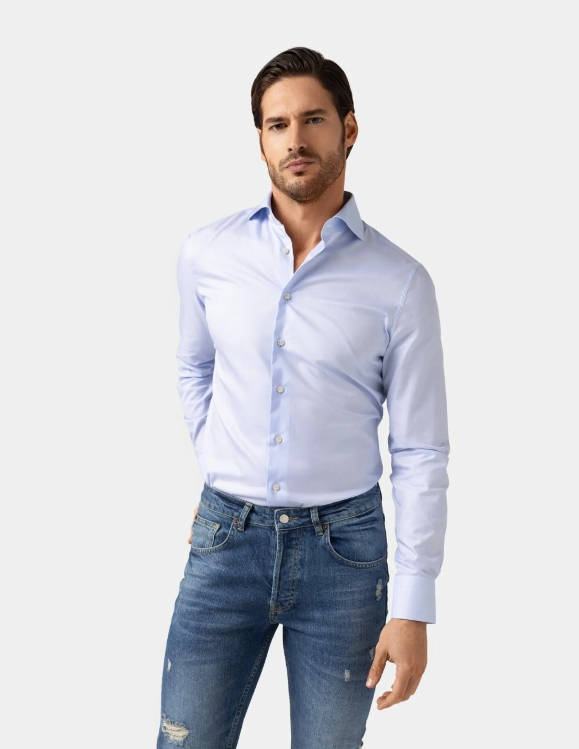 Blue Slim Fit Shirt