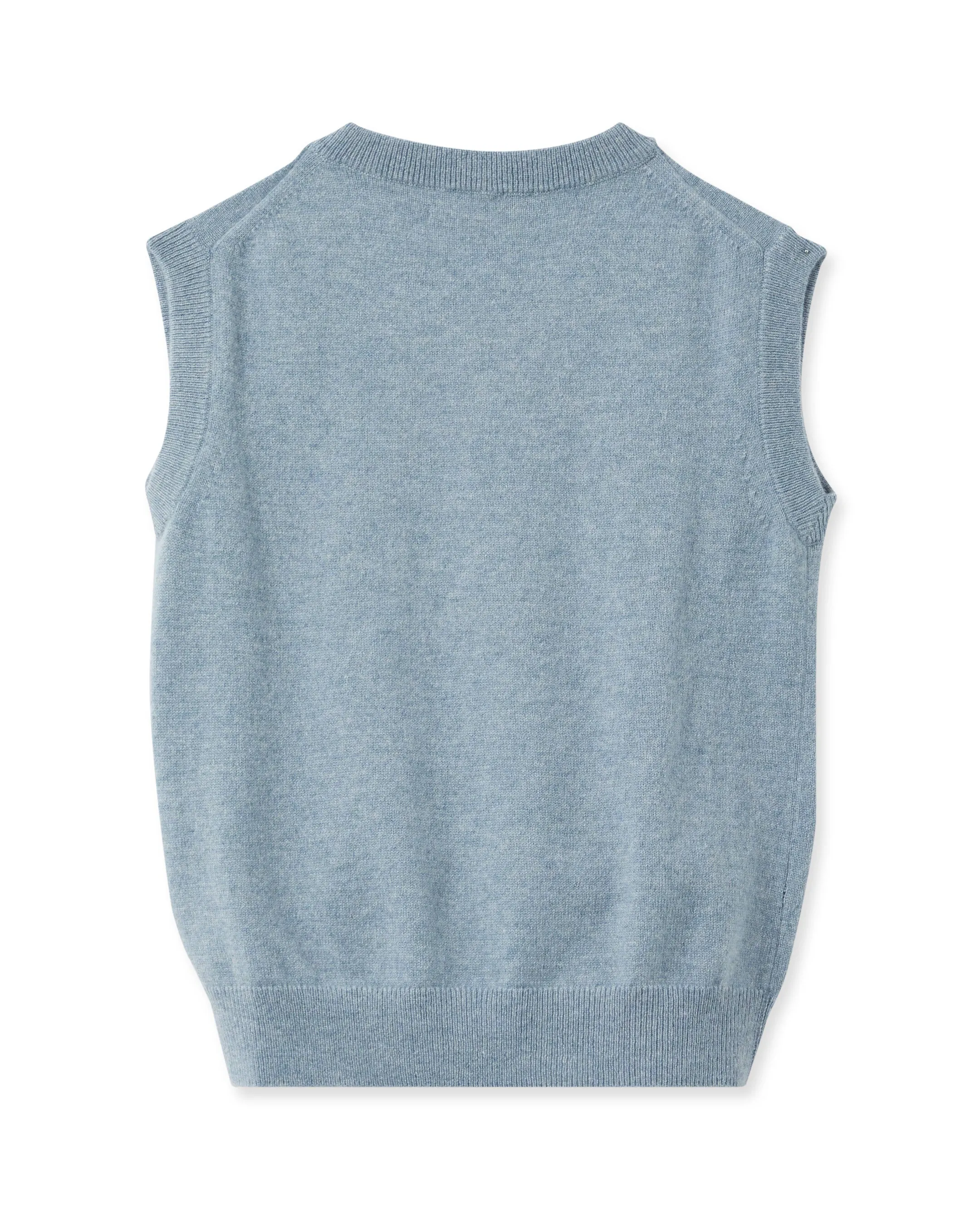 Boys Cashmere Slipover Heather Blue