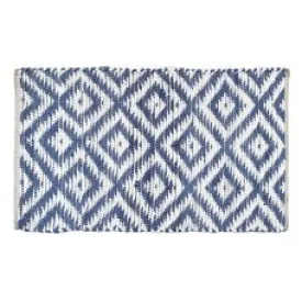 BRAIDED FLOOR MAT, COTTON BLUE- 24X36