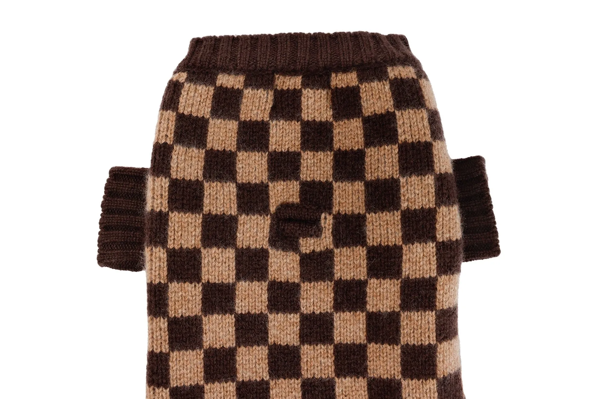 Cashmere Sweaters - Checkered Dog Sweater - 3 Color Options