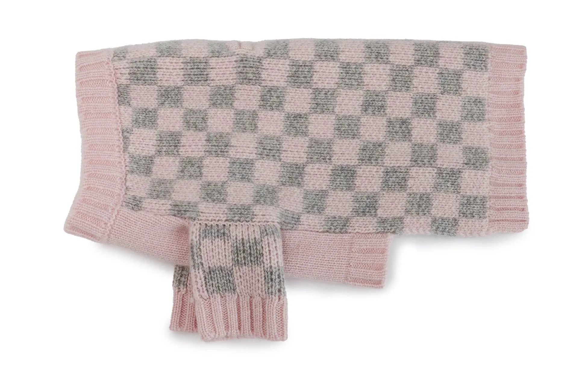 Cashmere Sweaters - Checkered Dog Sweater - 3 Color Options