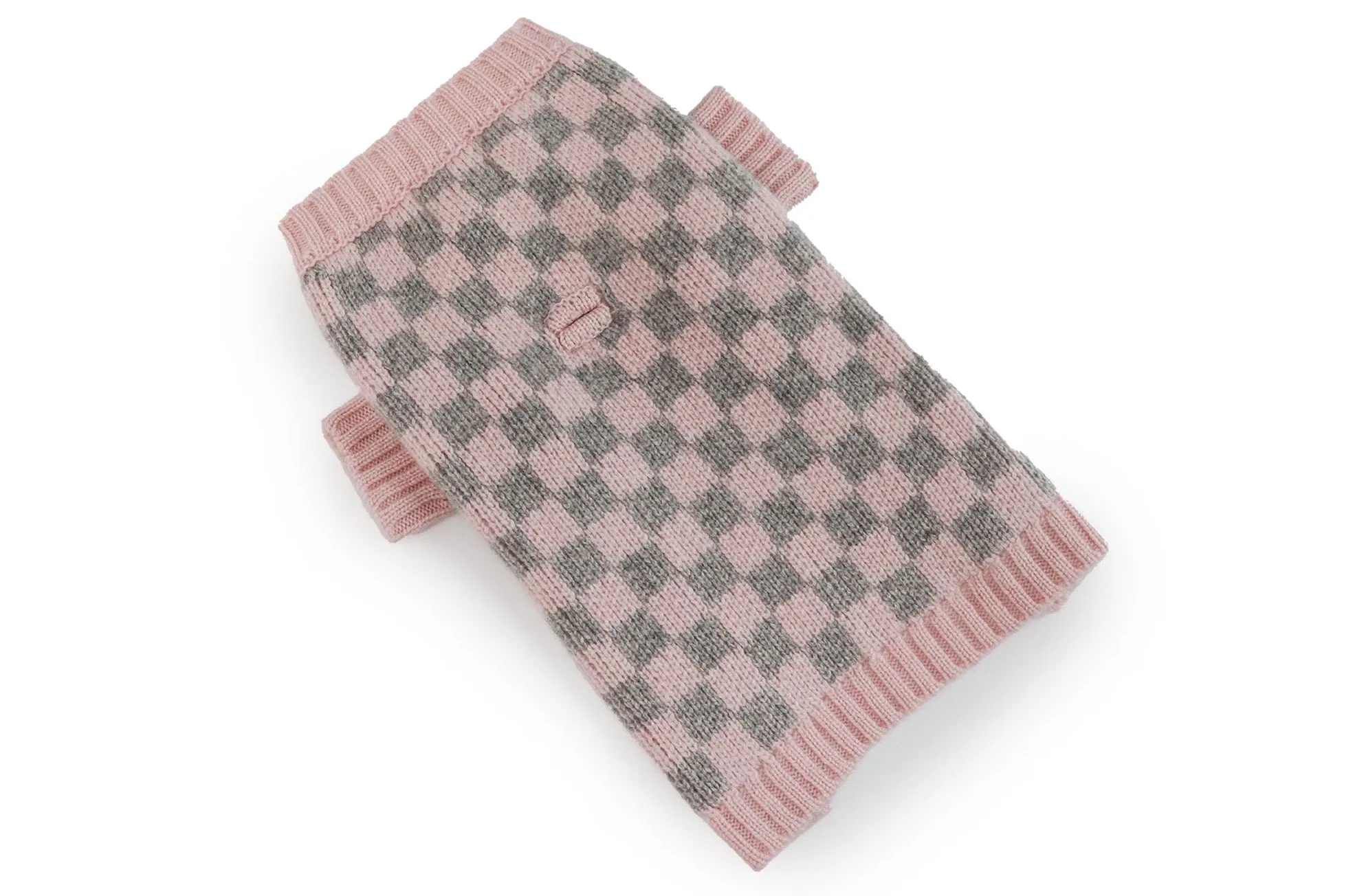 Cashmere Sweaters - Checkered Dog Sweater - 3 Color Options