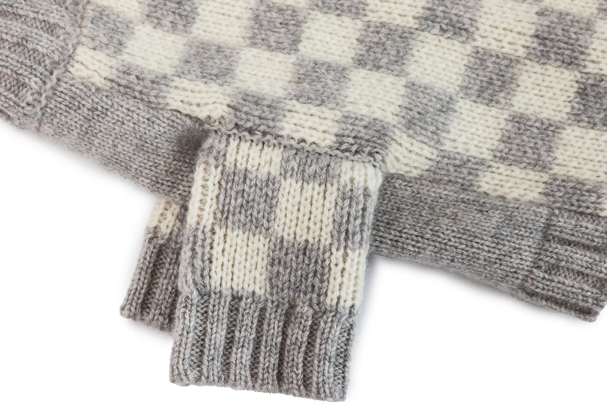 Cashmere Sweaters - Checkered Dog Sweater - 3 Color Options