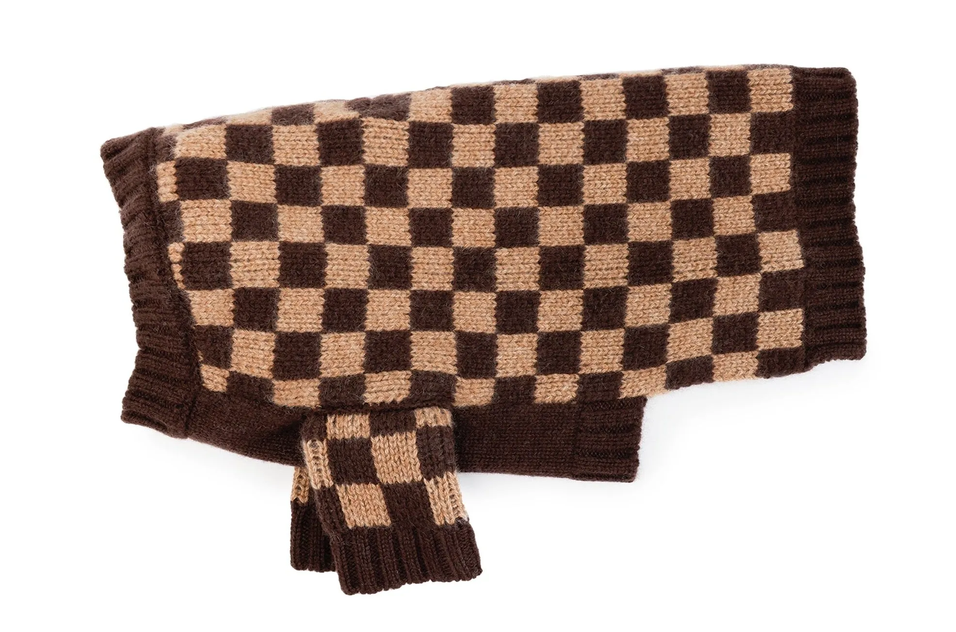 Cashmere Sweaters - Checkered Dog Sweater - 3 Color Options