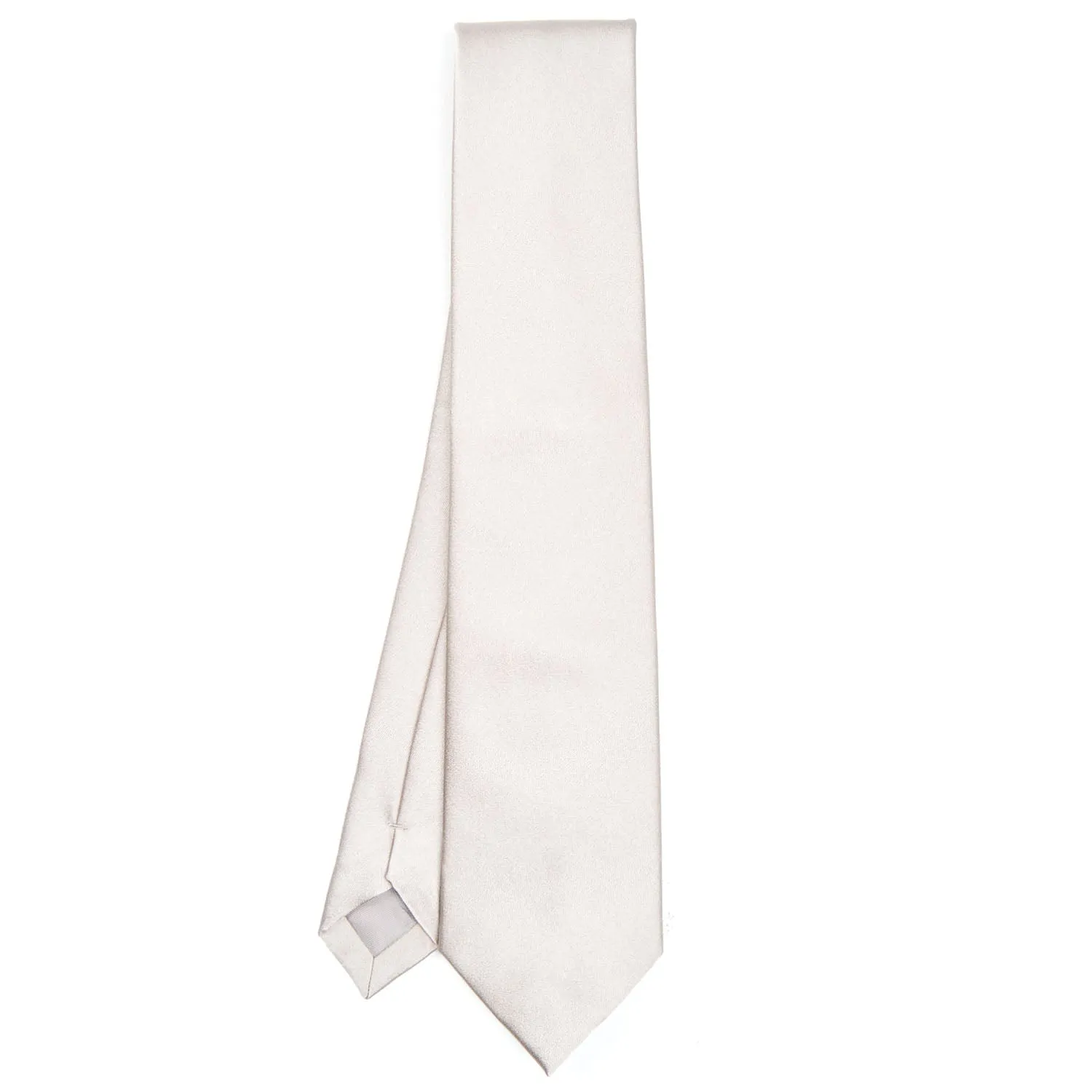 CEREMONIAL LIGHT GREY SILK SATIN TIE