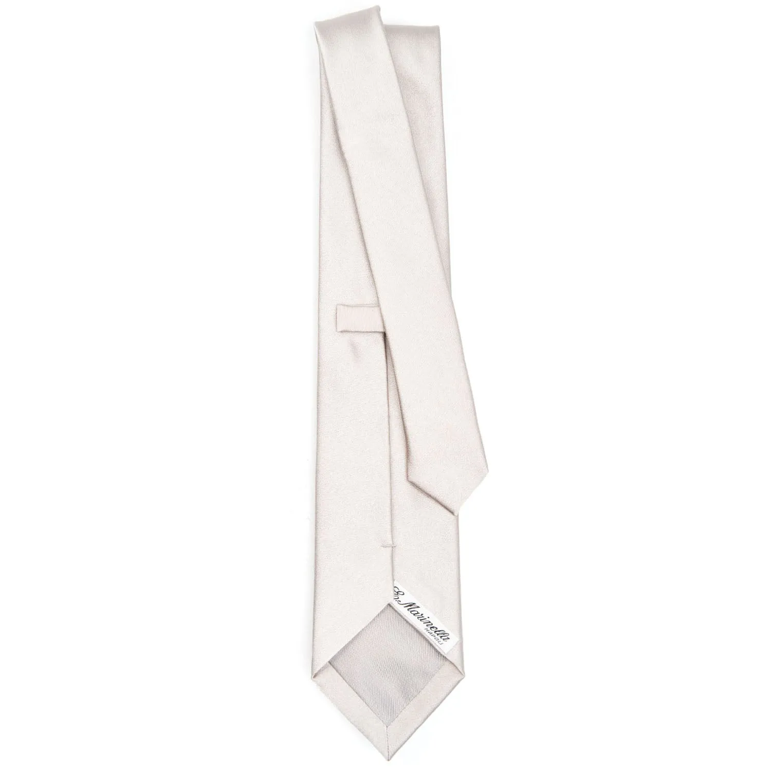 CEREMONIAL LIGHT GREY SILK SATIN TIE