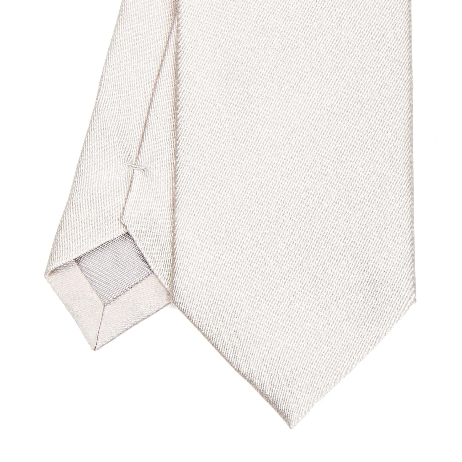 CEREMONIAL LIGHT GREY SILK SATIN TIE