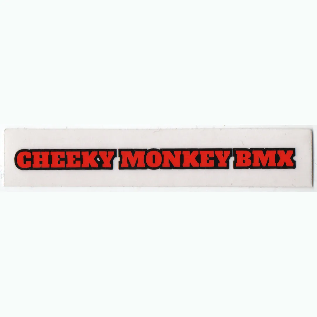 Cheeky Monkey BMX Sticker / Decal - Red