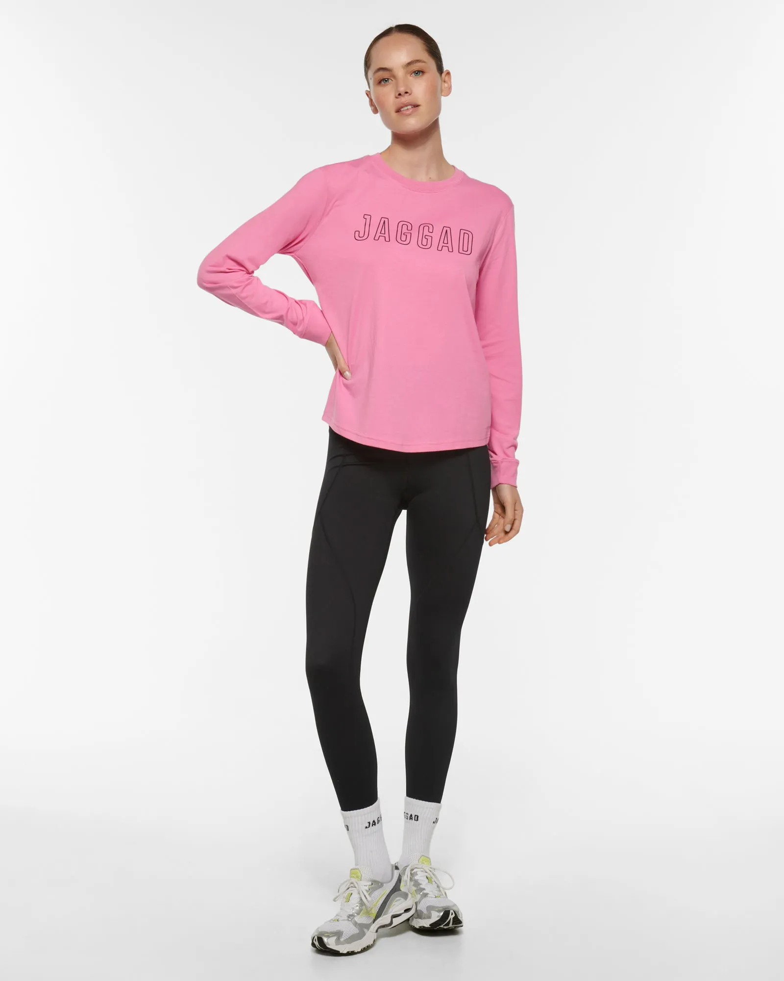 CLASSIC KEYLINE LONG SLEEVE TEE AURORA PINK