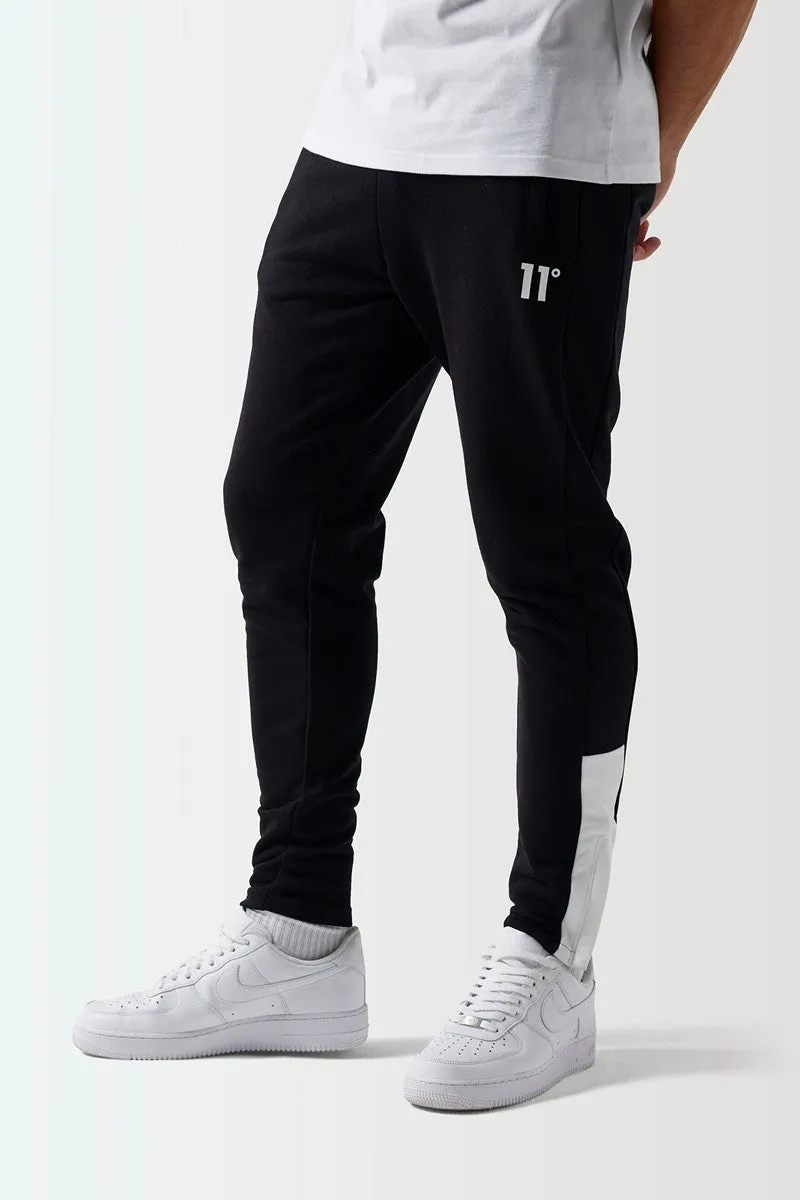 Colour Block Slim Fit Joggers - Black / White