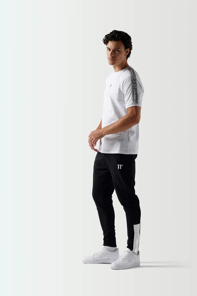 Colour Block Slim Fit Joggers - Black / White