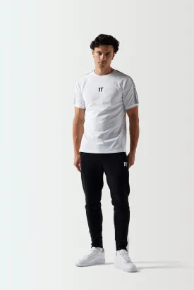 Colour Block Slim Fit Joggers - Black / White