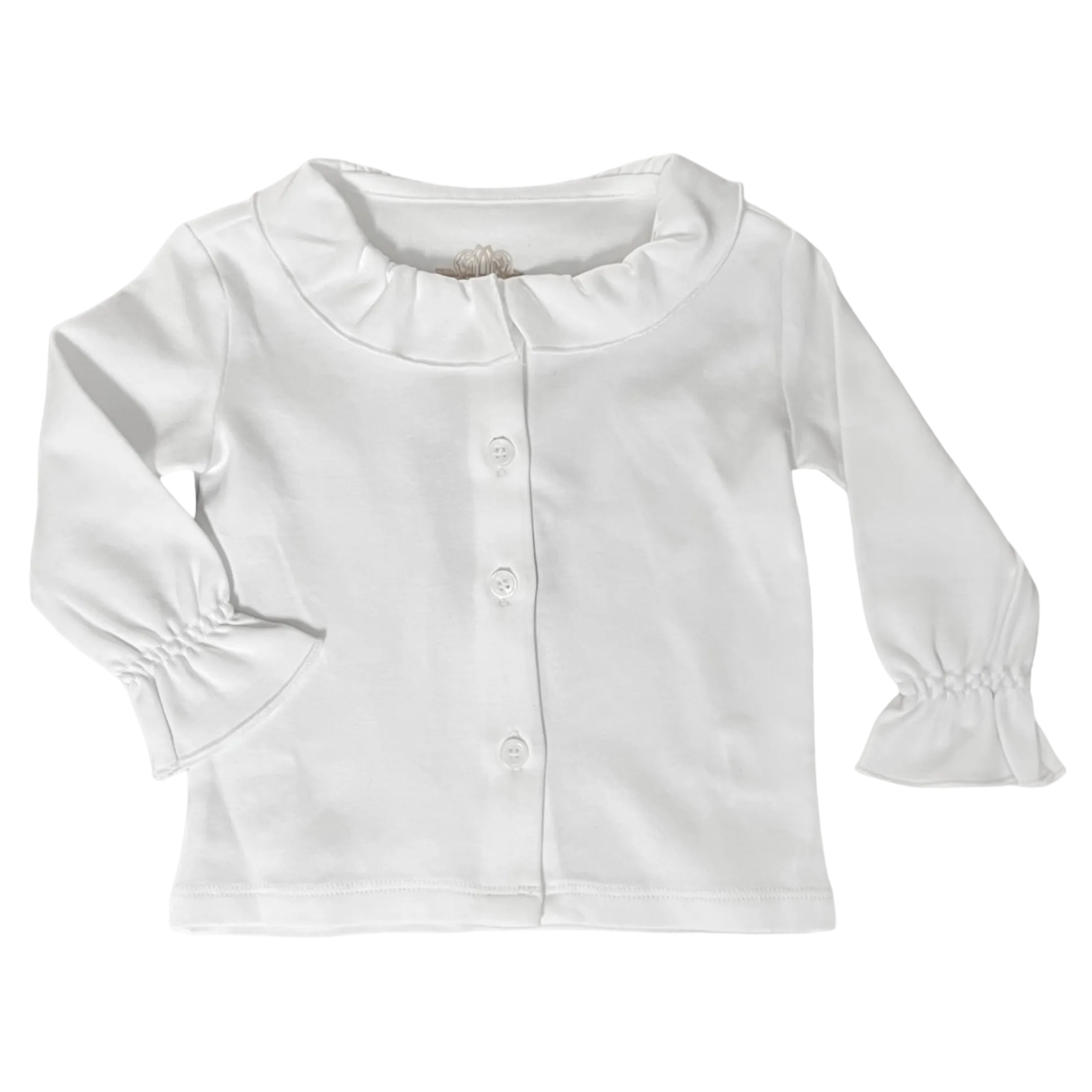 Cooper River Ruffle Shirt- Wentworth White