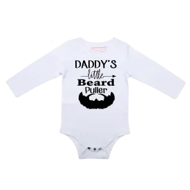 Daddy's Little Beard Puller - Unisex Long Sleeve  Vinyl - Custom