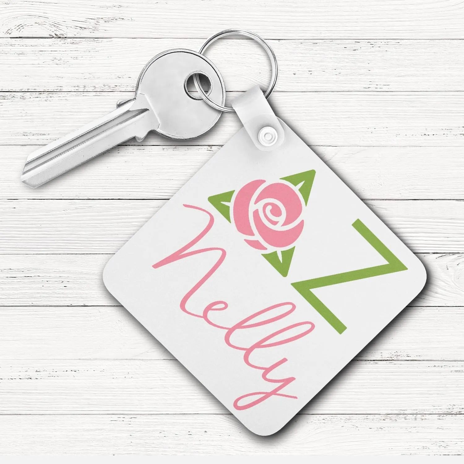 Delta Zeta Square Key Chain