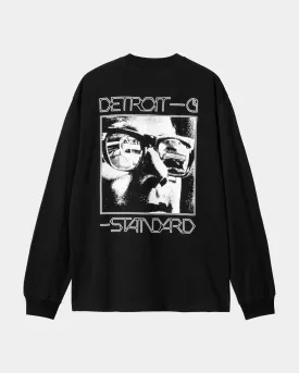 Detroit Standard Long Sleeve T-Shirt | Black / White