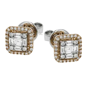 Earring Stud in 18K Gold and Diamonds