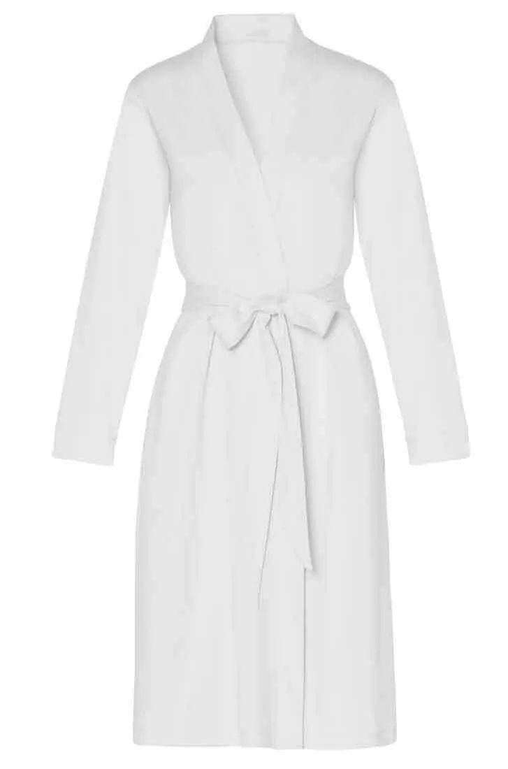 Elle Long Sleeve Robe in Navy/White