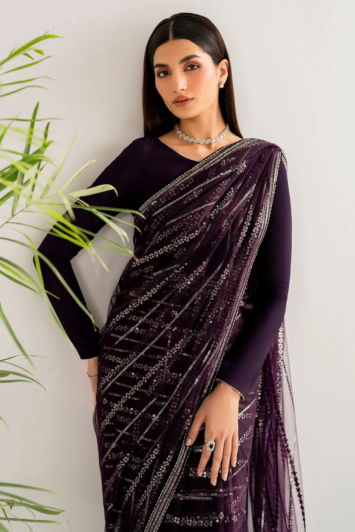 Embroidered Raw Silk UR-7026